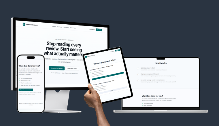 feedback insights — SaaS tool mockup
